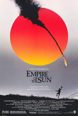 An original movie poster for the film Empire of the Sun by John Alvin