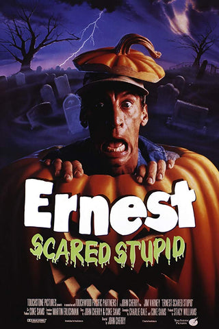 An original movie poster for the film Ernest Scared Stupid by John Alvin