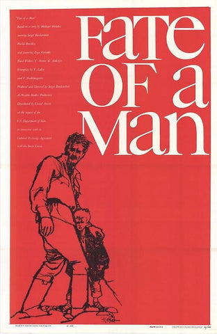 An original movie poster for the film Fate of a Man