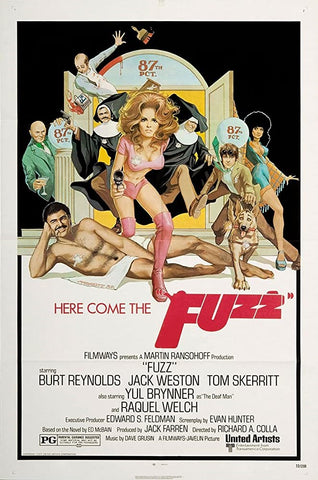 An original movie poster by Richard Amsel for the film Fuzz