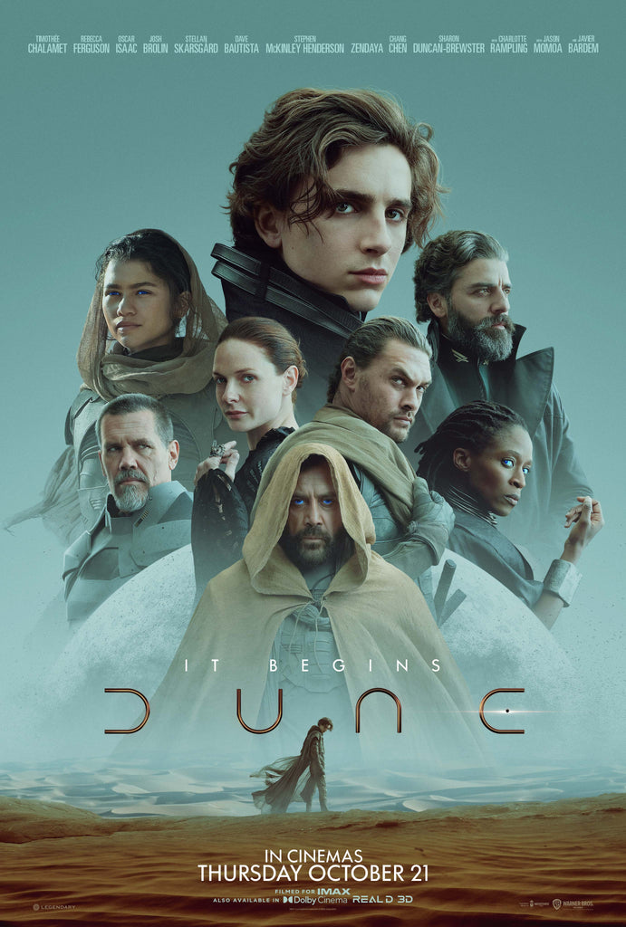 An original movie poster for the Denis Villeneuve 2021 film DUNE