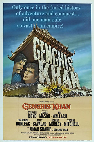 A movie poster by Frank McCarthy for the film Genghis Khan