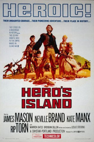 A movie poster by Frank McCarthy for the film Hero's Island