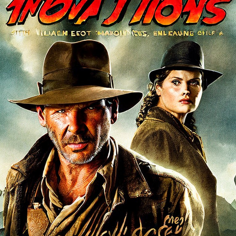An A.I. generated movie poster for the next Indiana Jones film