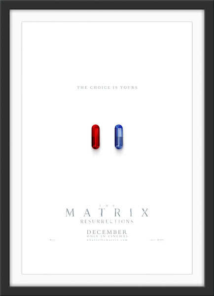 An original movie poster for the film The Matrix Ressurections