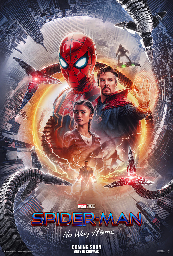 An original movie poster for Spider-Man No Way Home