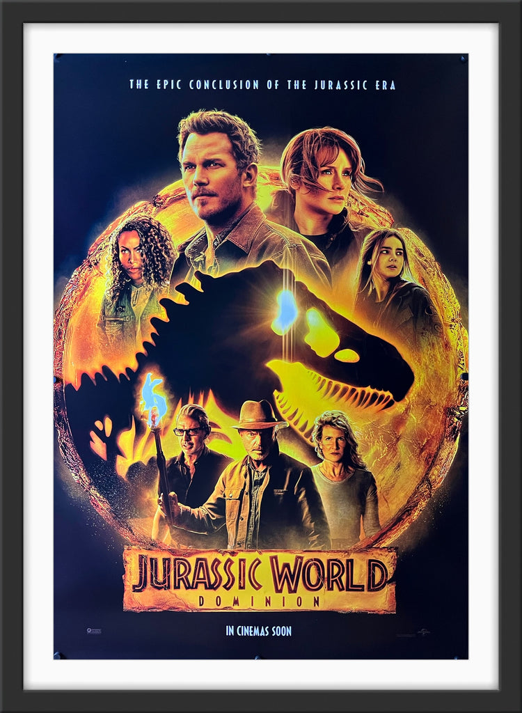 An original movie poster for the film Jurassic World: Dominion