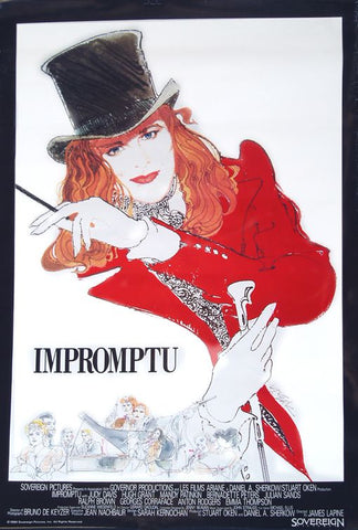 An original movie poster for the film Impromptu