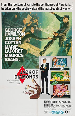 A movie poster by Frank McCarthy for the film Jack of Diamonds