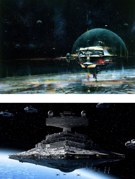 John Berkey's naval-like starships and the Imperial spaceforce