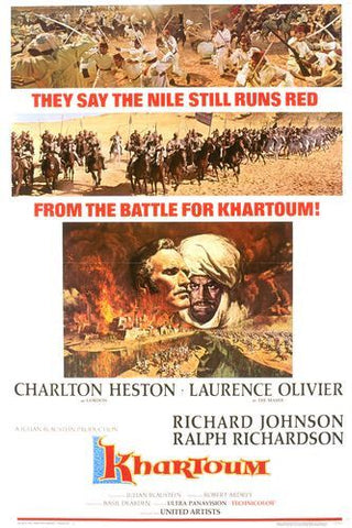 A movie poster by Frank McCarthy for the film Khartoum
