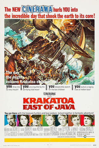 A movie poster by Frank McCarthy for the film Krakatoa East of Java