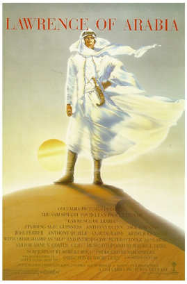 An original movie poster for Lawrence of Arabia by John Alvin