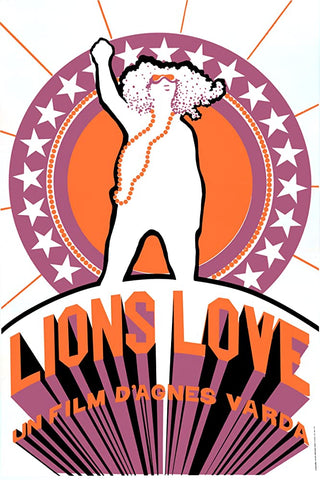 An original movie poster for Lions Love by Bob Peak