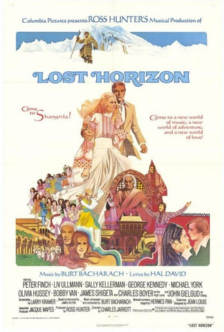 An original movie poster for the film Lost Horizon