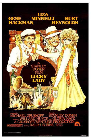 An original movie poster by Richard Amsel for the film Lucky Lady