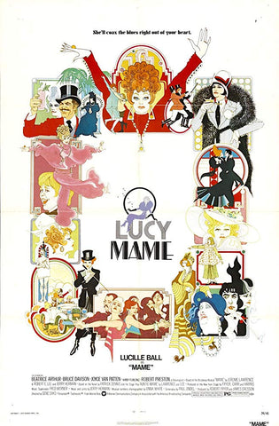 An original movie poster for the film Mame