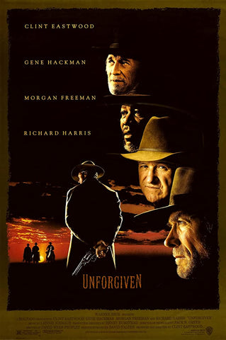 The movie poster for the film Unforgiven designed by Bill Gold