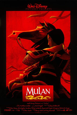 An original movie poster for the film Mulan by John Alvin