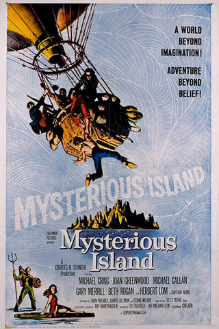 A movie poster by Frank McCarthy for the film Mysterious Island