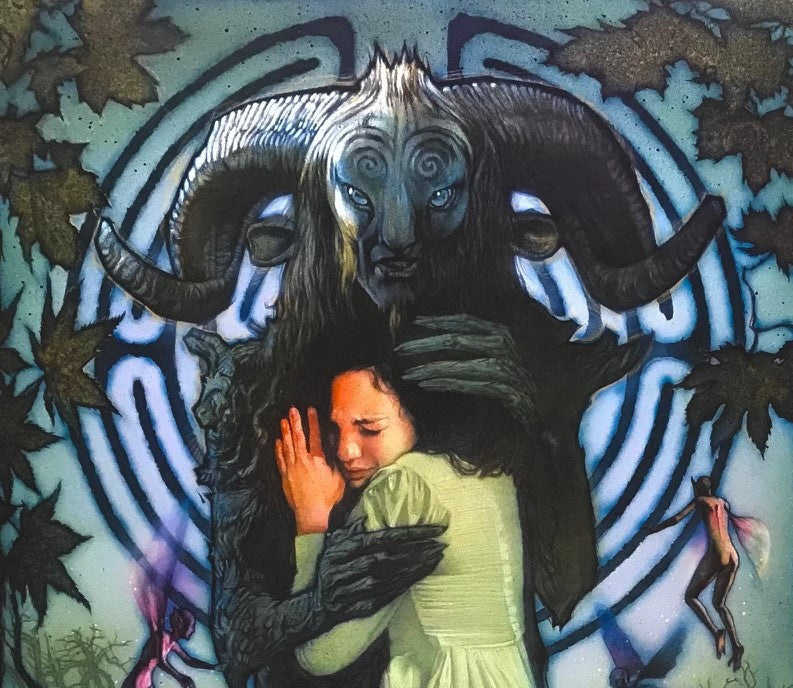 A close up from Drew Struzan's unused movie poster for the film Pan's Labyrinth