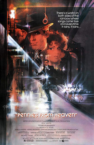 An original movie poster for the film Pennies From Heaven
