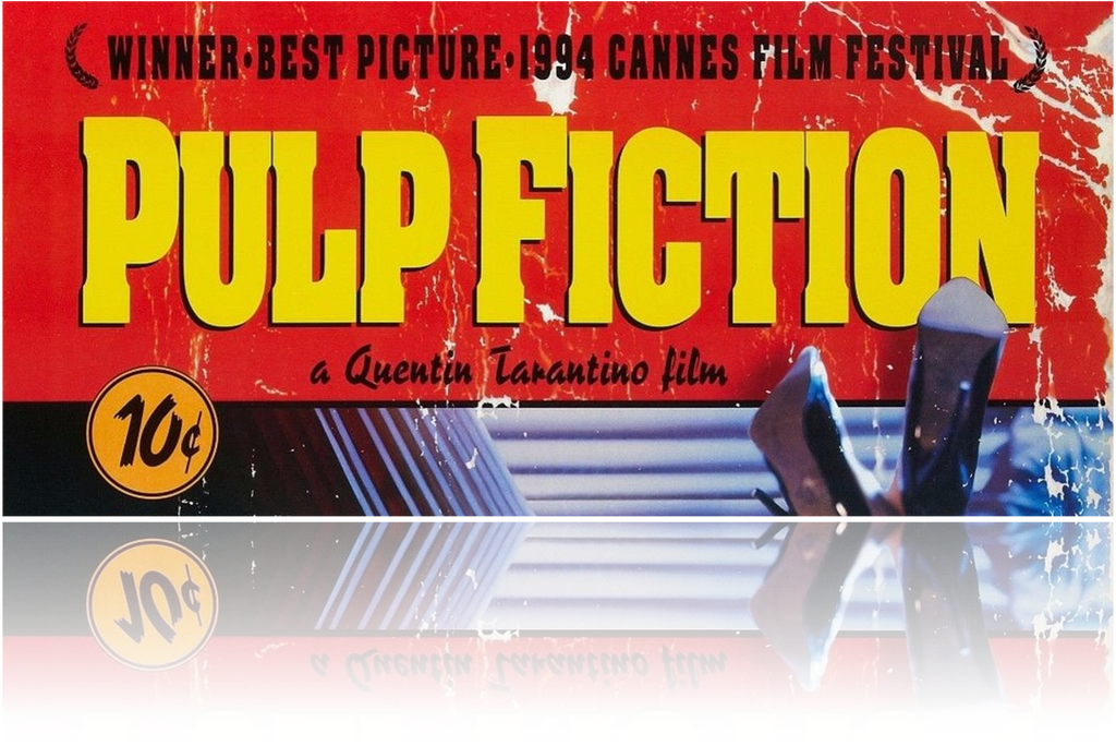 An original movie poster for Quentin Tarantino's film Pulp Fiction