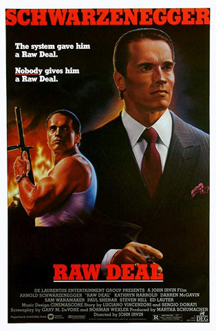An original movie poster for the film Raw Deal by John Alvin