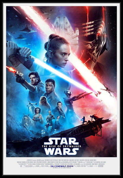 An original movie poster for the Star Wars film The Rise of Skywalker