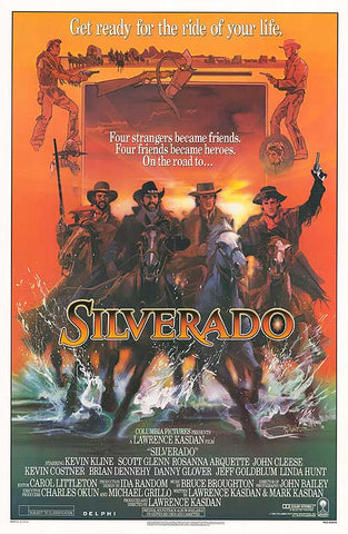 An original movie poster for the film Silverado