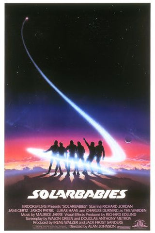 An original movie poster for the film Solarbabies by John Alvin