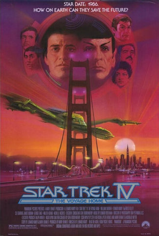 An original movie poster for the film Star Trek 4