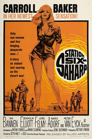 A movie poster by Frank McCarthy for the film Station Six Sahara