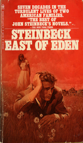 A book cover for Steinbeck's East of Eden by arist Roger Kastel