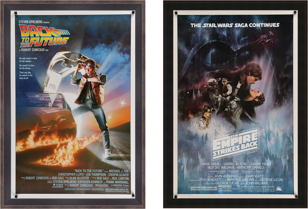 A photo of movie / film posters for The Empire Strikes Back and Back To The Future