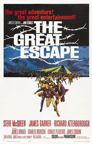 A movie poster by Frank McCarthy for the film The Great Escape