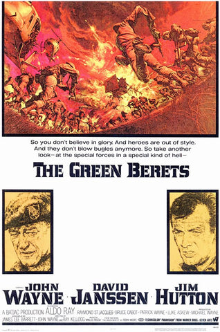 A movie poster by Frank McCarthy for the film The Green Berets