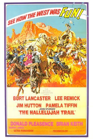A movie poster by Frank McCarthy for the film The Hallelujah Trail