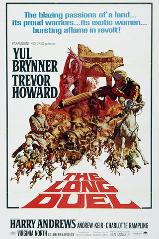 A movie poster by Frank McCarthy for the film The Long Duel