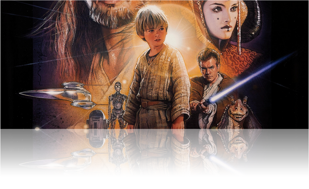 An original movie poster by Drew Struzan for the film Star Wars The Phantom Menace