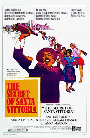 An original movie poster for the film The Secret of Santa Vittoria