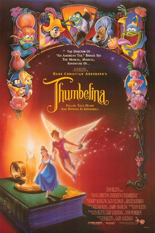 An original movie poster for the film Thumbelina by John Alvin