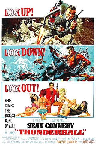 A movie poster by Frank McCarthy for the James Bond film Thunderball