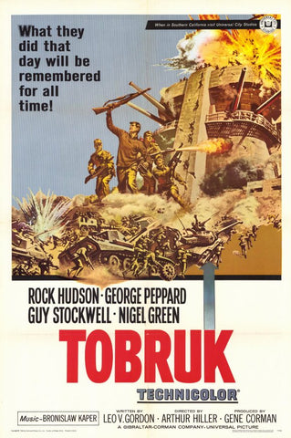 A movie poster by Frank McCarthy for the film Tobruk