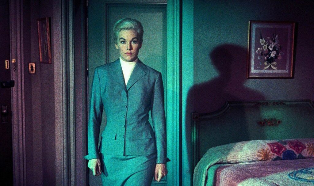 A still from the film Vertigo