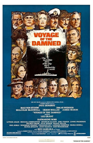 An original movie poster by Richard Amsel for the film Voyage of the Damned