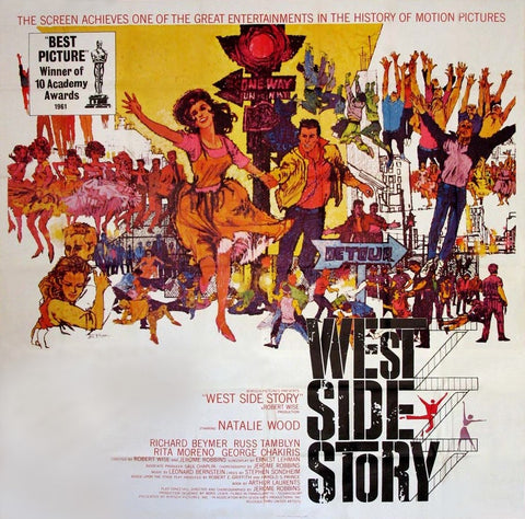 An original movie poster by Bob Peak for the film West Side Story