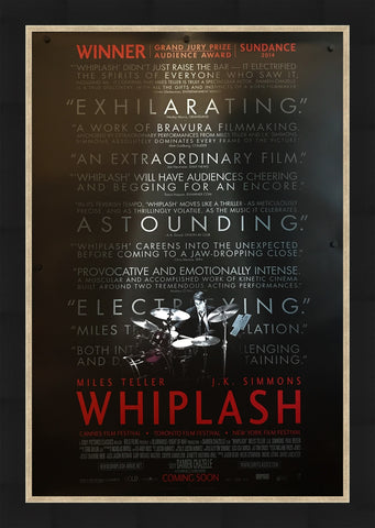 An original movie poster for the film Whiplash