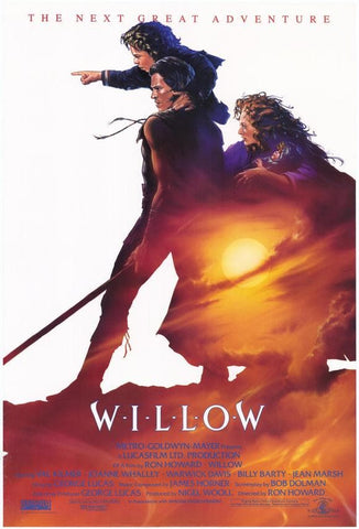 An original movie poster for the film Willow by John Alvin