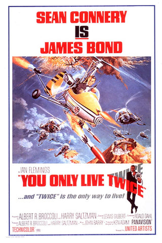 A movie poster by Frank McCarthy for the James Bond film You Only Live Twice